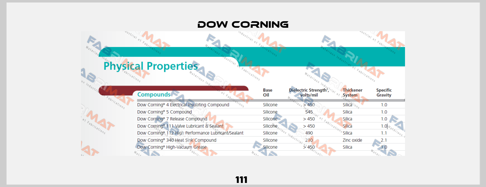111  Dow Corning