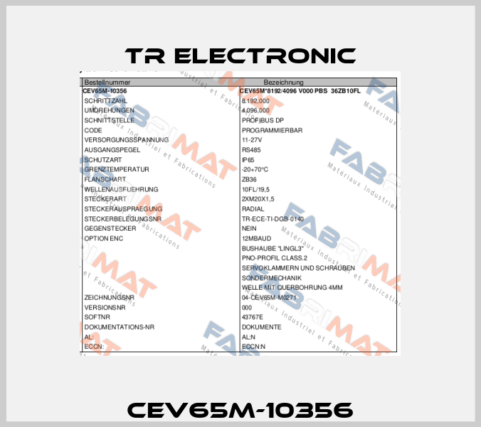 CEV65M-10356 TR Electronic