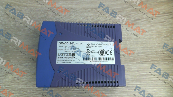 P/N: 722753, Type: DRA30-24A Luetze