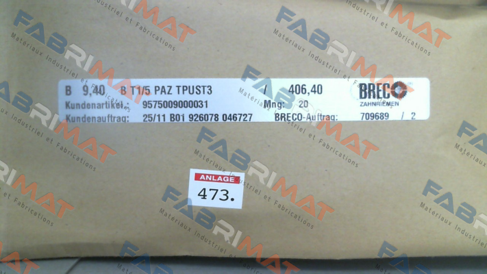 9,4 T1/5"/406,4-PAZ (160 xl 037) Brecoflex