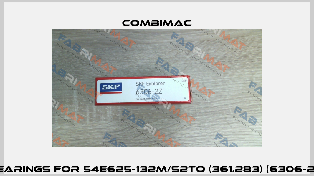 bearings for 54E625-132M/S2TO (361.283) (6306-2z) Combimac
