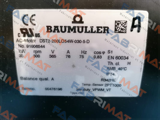 DST2-200LO54W-030-5-D-DH-6-MTR-O-000 Nr. 00476196 Baumüller