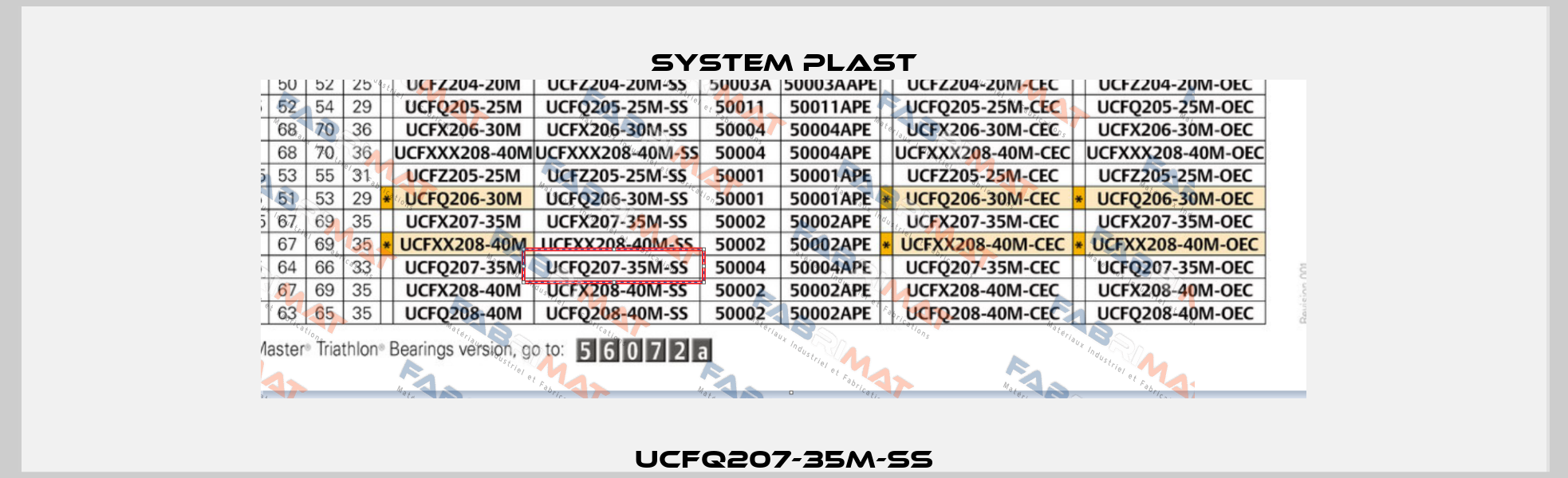 UCFQ207-35M-SS System Plast