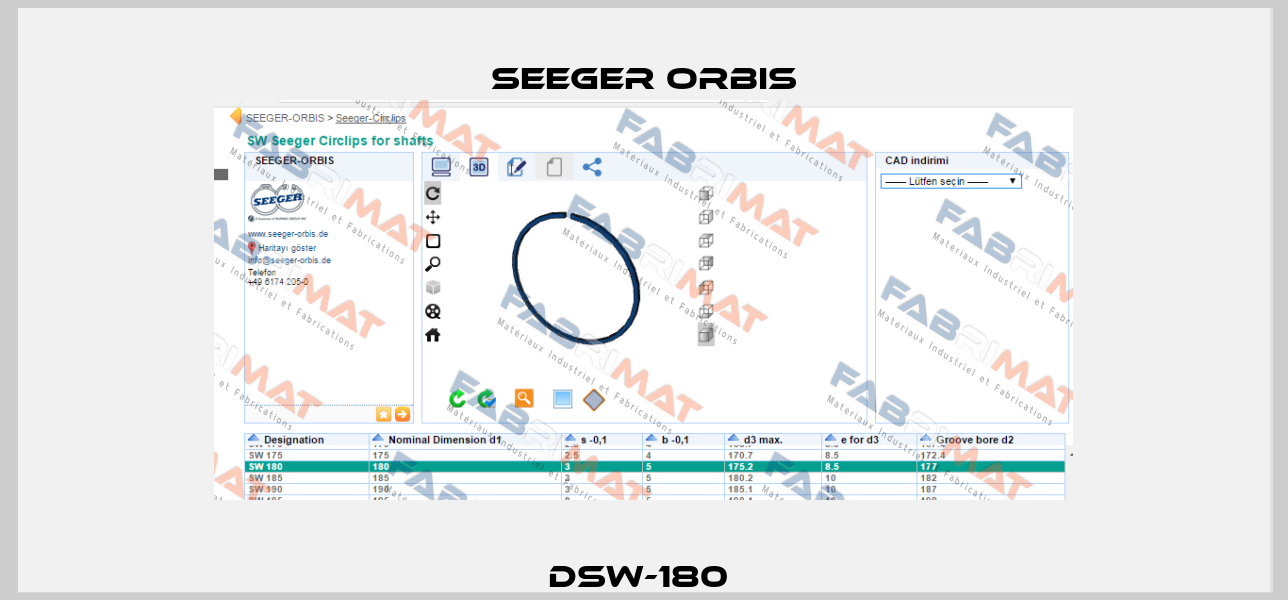 DSW-180  Seeger Orbis