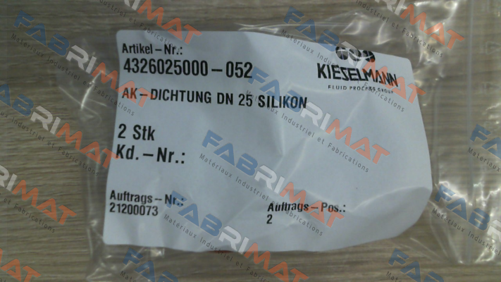 DN 25 VMQ (4326025000-052) Kieselmann