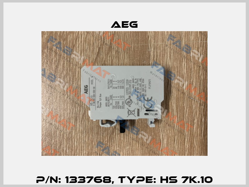 P/N: 133768, Type: HS 7K.10 AEG