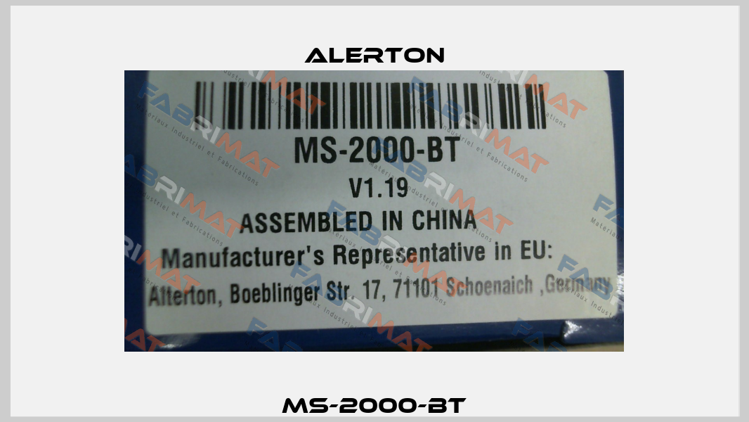 MS-2000-BT Alerton