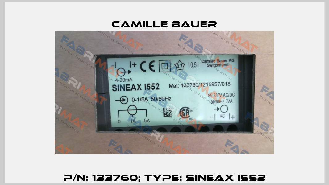 p/n: 133760; Type: SINEAX I552 Camille Bauer