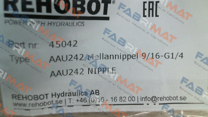 p/n: 45042, Type: AAU242 Rehobot