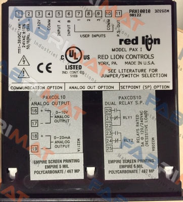 PAX10010 Obsolete, replaced by PAXI0020 and PAXI0030  Red Lion