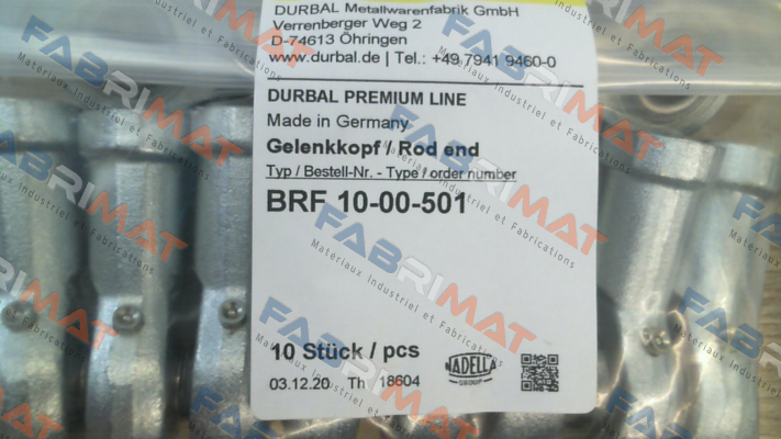 BRF 10-00-501 Durbal