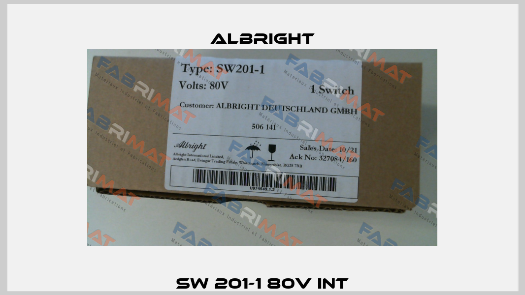 SW 201-1 80V INT Albright