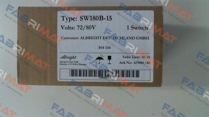 SW180B-15 72-80V INT Albright