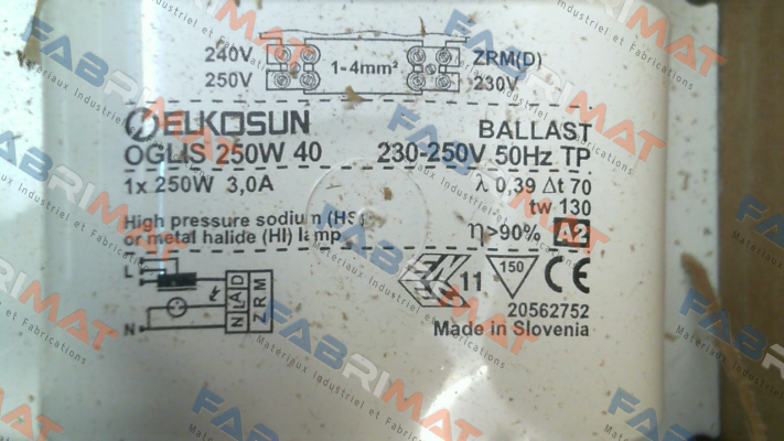 OGLIS 250W 40 230-250/50 040A094 TP Tridonic