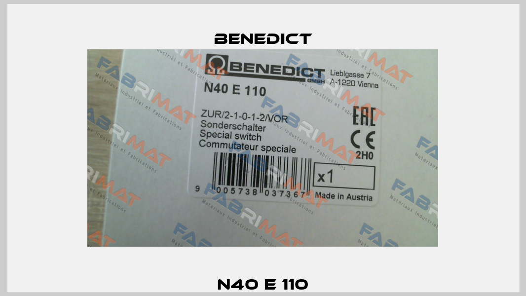 N40 E 110 Benedict