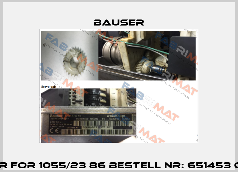 Gear for 1055/23 86 Bestell Nr: 651453 OEM  Bauser