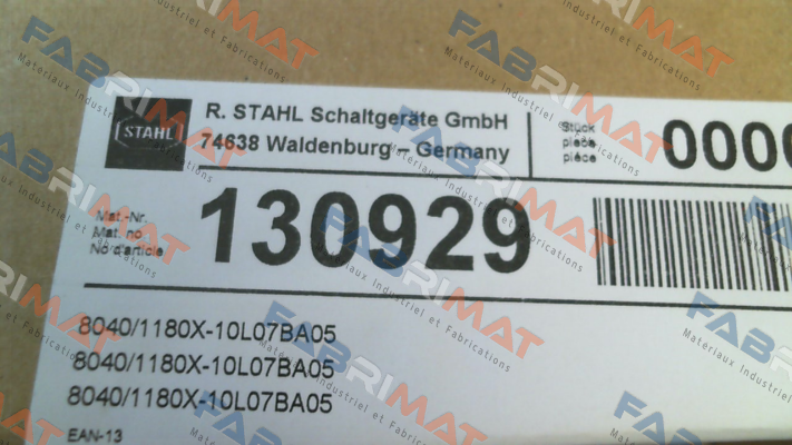 8040/1180X-10L07BA05, 130929 Stahl