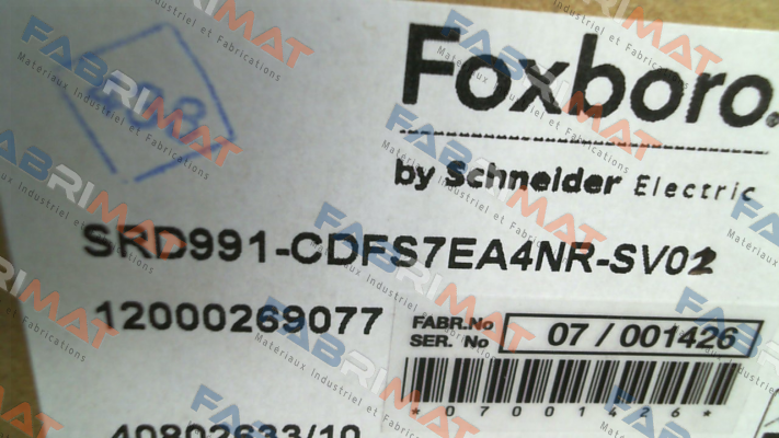 SRD991-CDFS7EA4NR-SV02 Foxboro