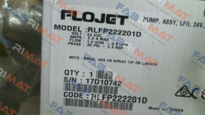 RLFP222201 Flojet Pump