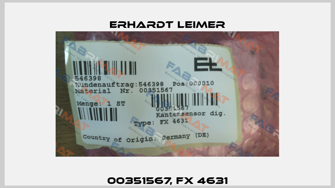 00351567, FX 4631 Erhardt Leimer