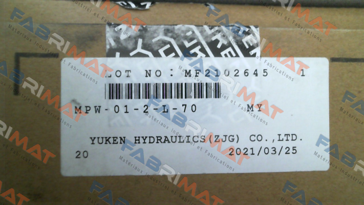MPW-01-2-L-70 Yuken