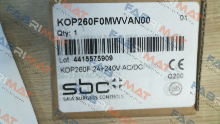 KOP260F0MWVAN00 (9600156) Saia-Burgess