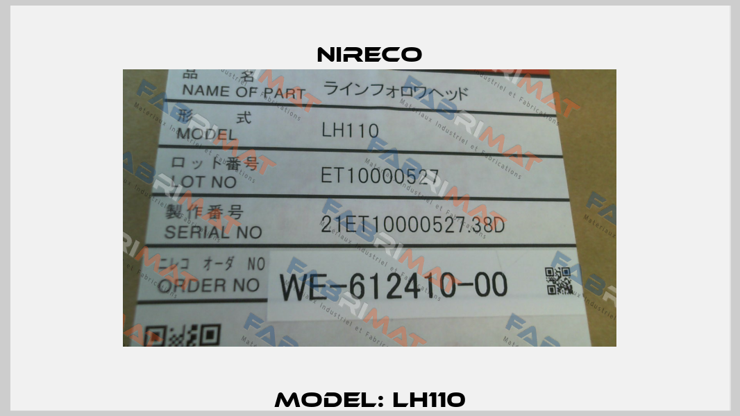 Model: LH110 Nireco