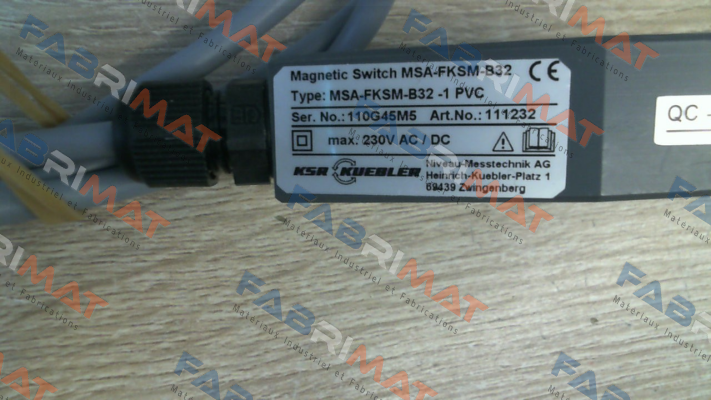 MSA-FKSM-B32 -1 PVC Ksr Kuebler