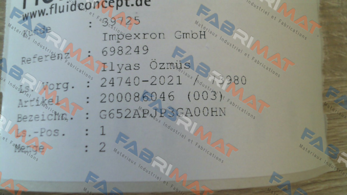 200086046 / G652APJP3GA00HN Asco