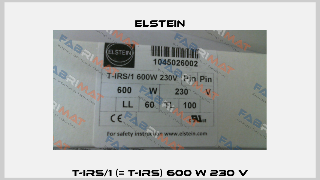 T-IRS/1 (= T-IRS) 600 W 230 V Elstein