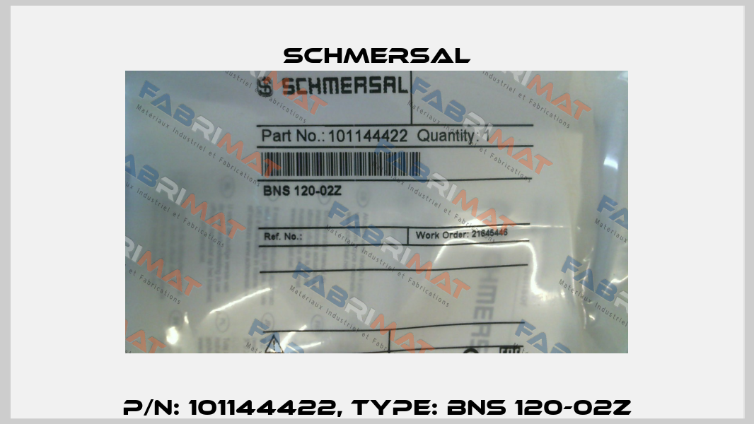 p/n: 101144422, Type: BNS 120-02Z Schmersal