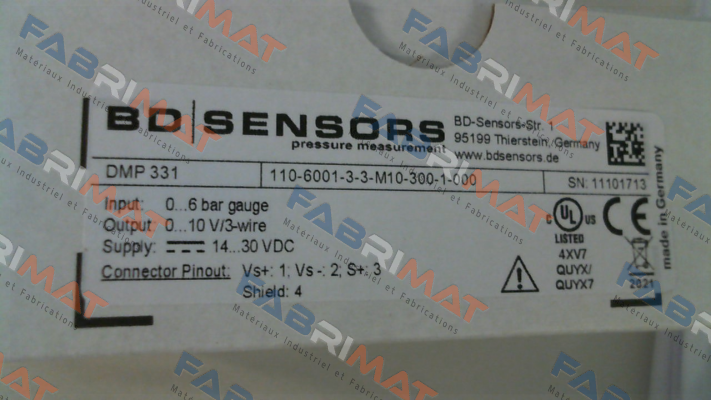 DMP 331 110-6001-3-3-M10-300-1-000 Bd Sensors