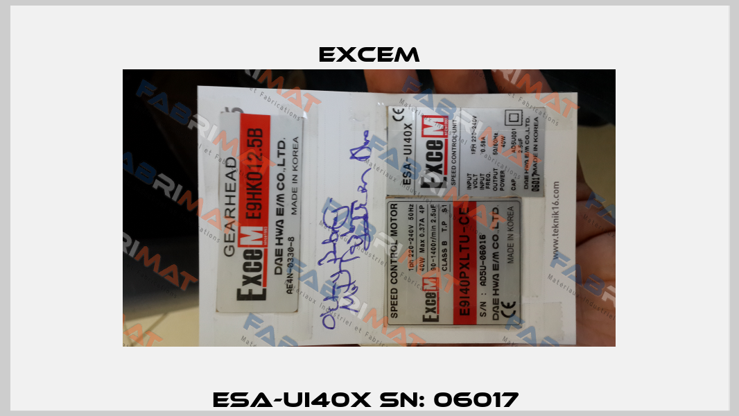 ESA-UI40X SN: 06017  Excem