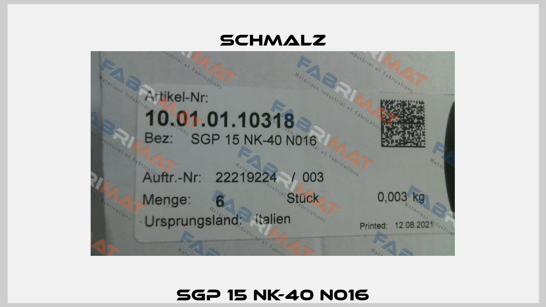SGP 15 NK-40 N016 Schmalz