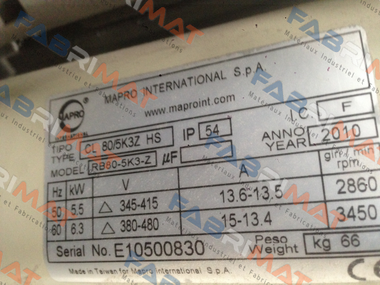 CL 80-5K3-Z HS MAPRO International