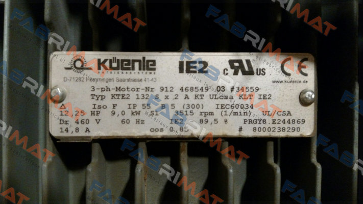 KTE2 132 SX2A KT ULcsa KLT IE2 Küenle