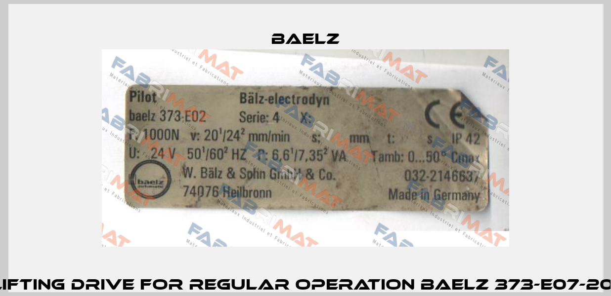 Motor lifting drive for regular operation baelz 373-E07-20-18-S21… Baelz