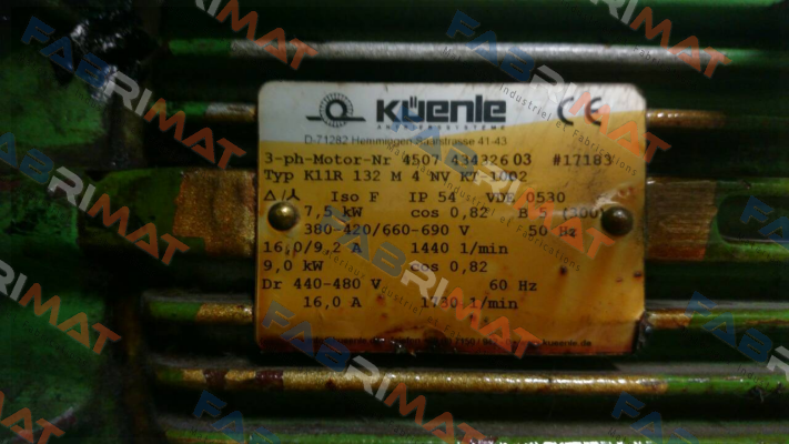 K11R  132 M 4 NV KT-1002 oem  Küenle