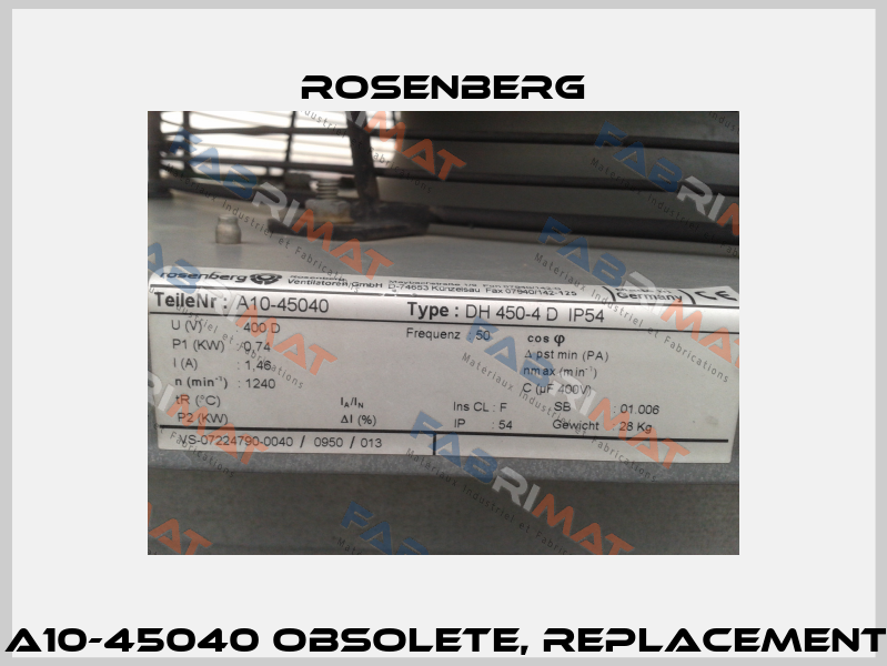 DH 450-4 D IP54, A10-45040 obsolete, replacement DH 450-4 D.5HA  Rosenberg