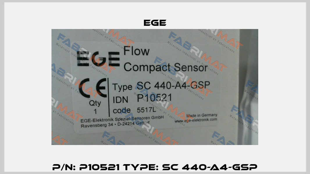 P/N: P10521 Type: SC 440-A4-GSP Ege