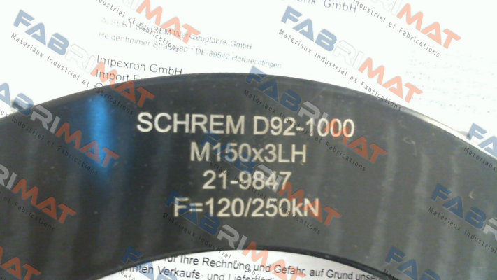 D92-1000 (M150x3LH) Schrem