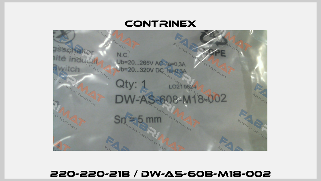 220-220-218 / DW-AS-608-M18-002 Contrinex