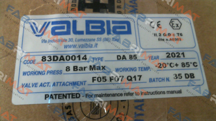 83DA0014 Valbia