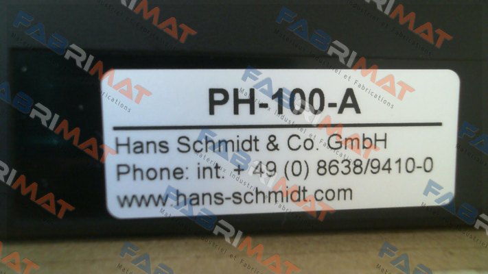 PH-100 A Hans Schmidt