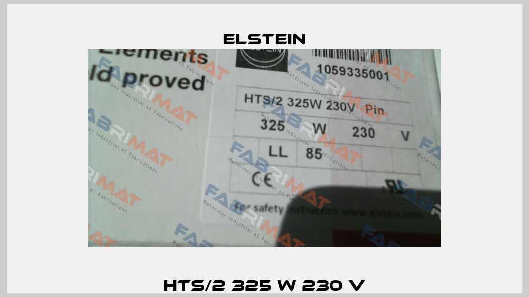 HTS/2 325 W 230 V Elstein
