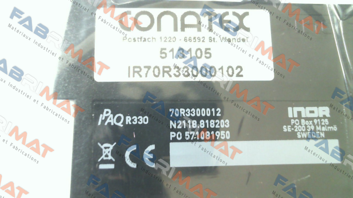 p/n: IR70R33000102 type: IPAQ-R330 Conatex