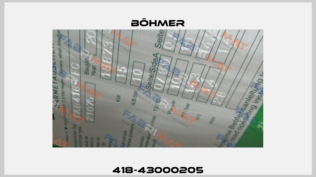 418-43000205 Böhmer