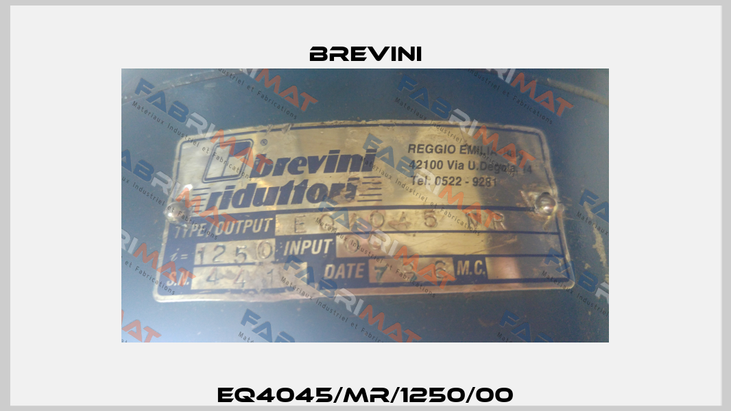  EQ4045/MR/1250/00  Brevini