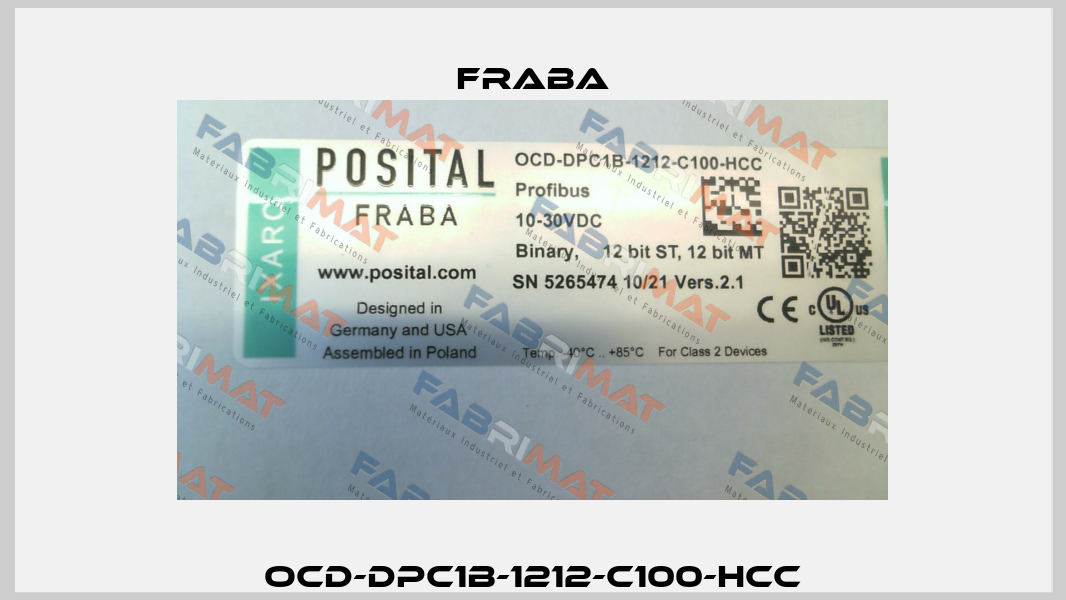 OCD-DPC1B-1212-C100-HCC Fraba