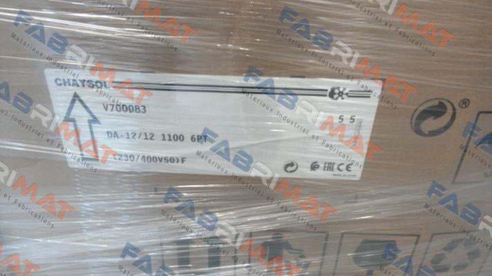 P/N: V700083, (DA 12/12 1.100 W 6 PT 230/400 V IP 20) Chaysol